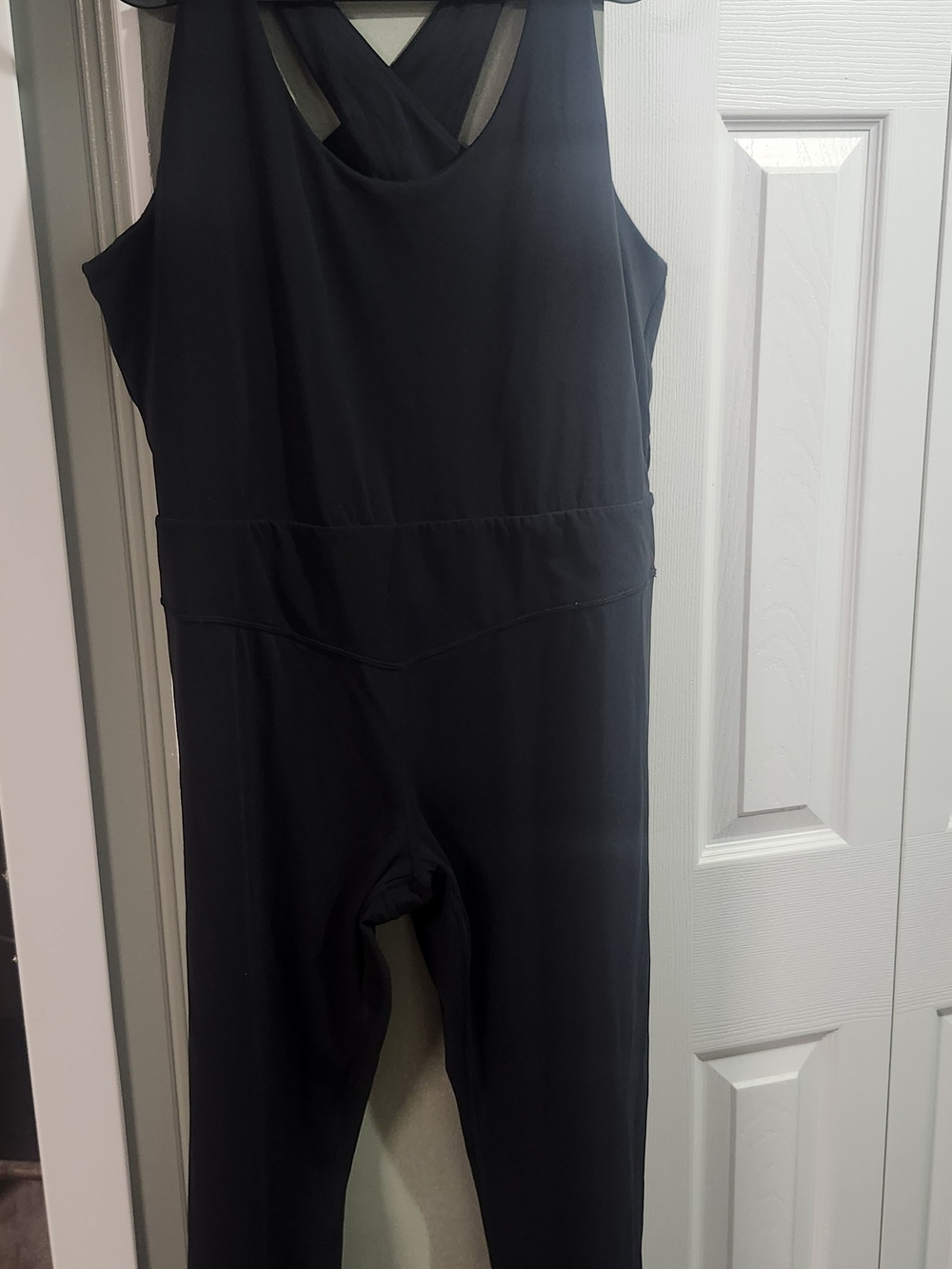Soft Black Jumpsuit with Crossback